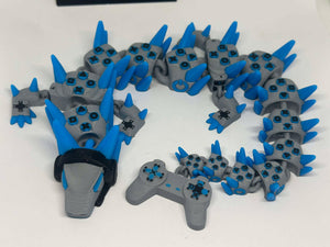 3D Printed Gamer Dragon – PlayStation-Inspired 36cm long
