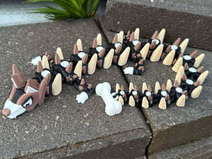 3D Printed Dog with Bone Dragon – 36cm long