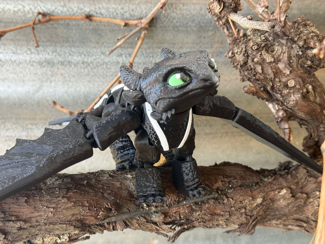 Toothless Dragon 3D Printed