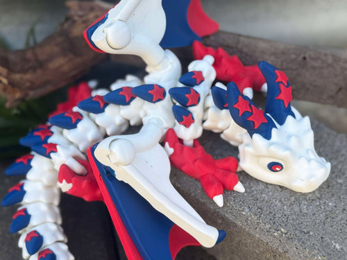 4th Of July Star Dragon – 3D Printed