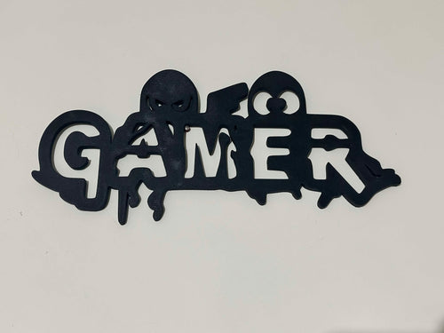 GAMER Wall Sign | 3D Printed Gamer Room Décor
