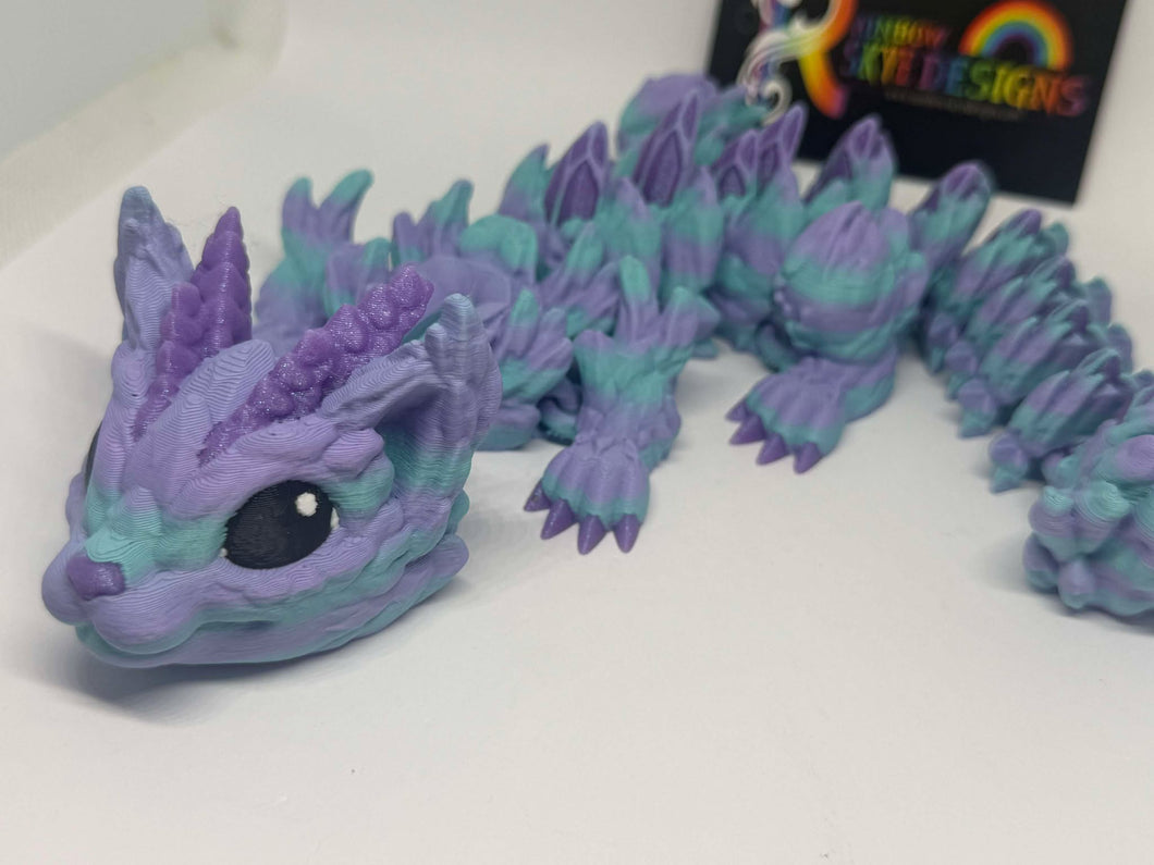 Mystic Lavender Cat Dragon – 3D Printed