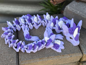 Articulated Violet Blossom Dragon – 3D Printed