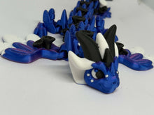 Midnight Petal Dragon – Articulated 3D Printed Fantasy Figurine