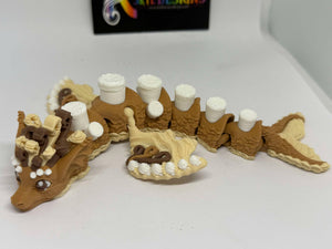 Cappuccino Marshmallow Dragon– Articulated Dessert Dragon