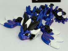 Midnight Petal Dragon – Articulated 3D Printed Fantasy Figurine