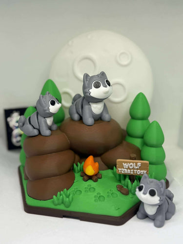 3D Wolf Territory Playset – Cute & Fun