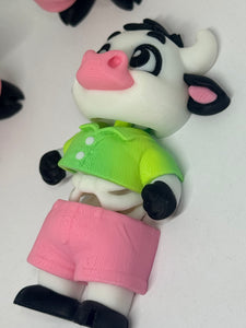 3D printed cow figurine