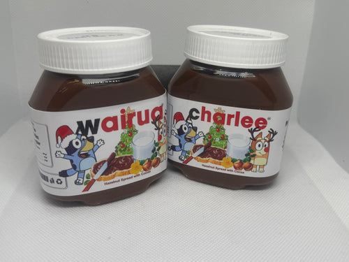 Bluey Nutella Custom Jars