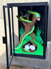 Snake enclosure with eggs
