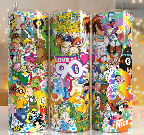 love the 90's cartoon 20oz tumbler