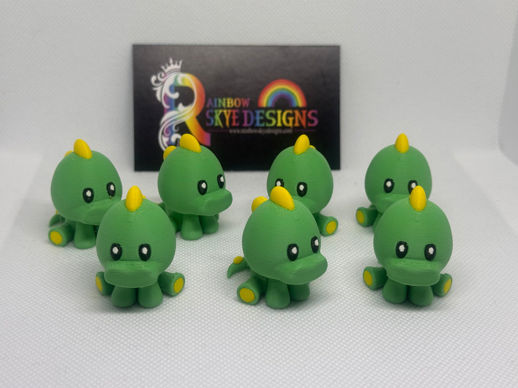 3D green dino figurine