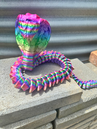 3D cobra rainbow snake