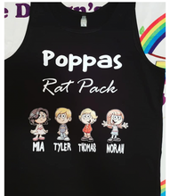 Poppy/granddad rat pack tshirt/singlet