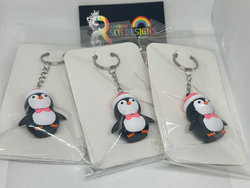 3D printed penguin keychain
