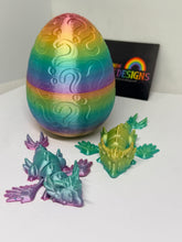 Rainbow Dragon egg and baby dragon 3D