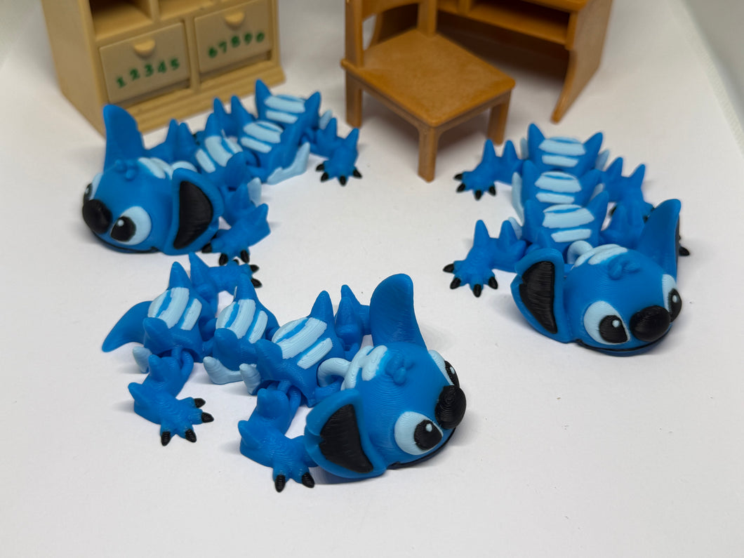 Mini 3D alien stitch dragon