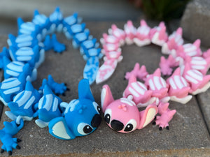 3D alien stitch dragon