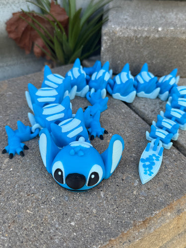 3D alien stitch dragon