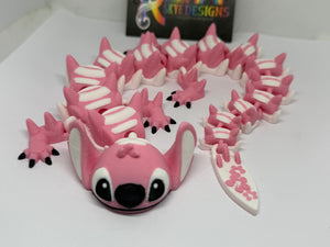 3D alien stitch dragon