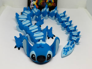 3D alien stitch dragon