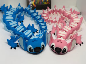 3D alien stitch dragon