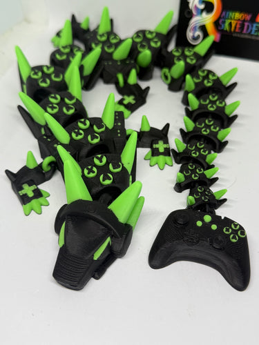 Xbox Green Dragon 3D Printed Articulated Dragon