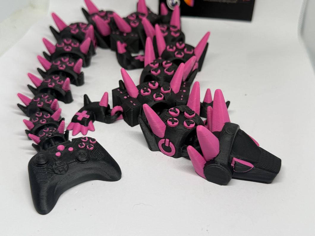 Xbox pink Dragon 3D Printed Articulated Dragon