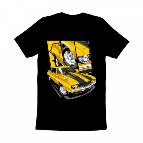 Muscle Car Yellow T-shirt