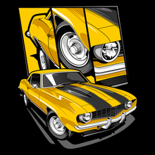 Muscle Car Yellow T-shirt