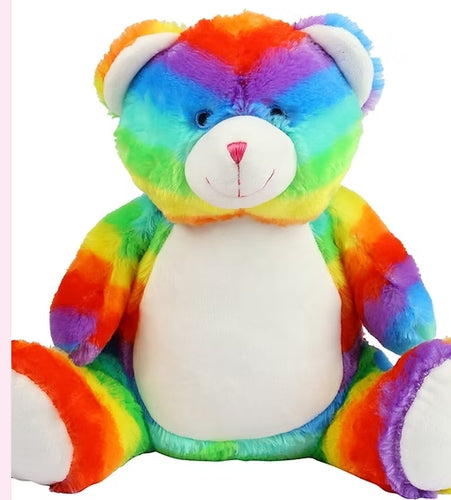 Multi-Colored Rainbow Bear teddy