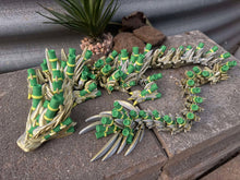Gold/Silver Bamboo Dragon -3D Printed Fidget Toy Figurine Gifts 40cms