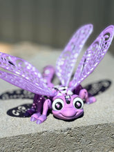 Purple Sparkle Articulated Dragonfly