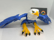 Articulated 3D Eagle blue/yellow – 3D Printed Majestic Bird of prey