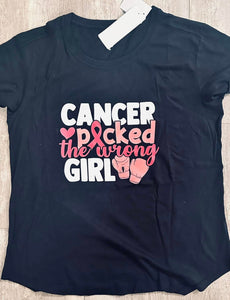 Cancer Picked the wrong girl T-shirt