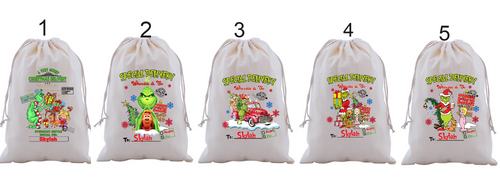 Grinch Christmas Sack Custom