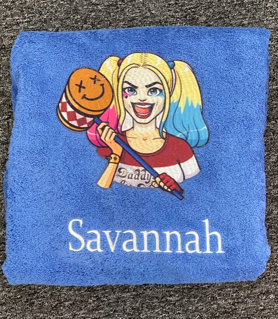 Harley Girl Personalized Towel