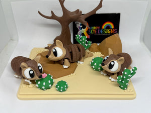 Armadillo Adventures Diorama – 3D Printed Cuties