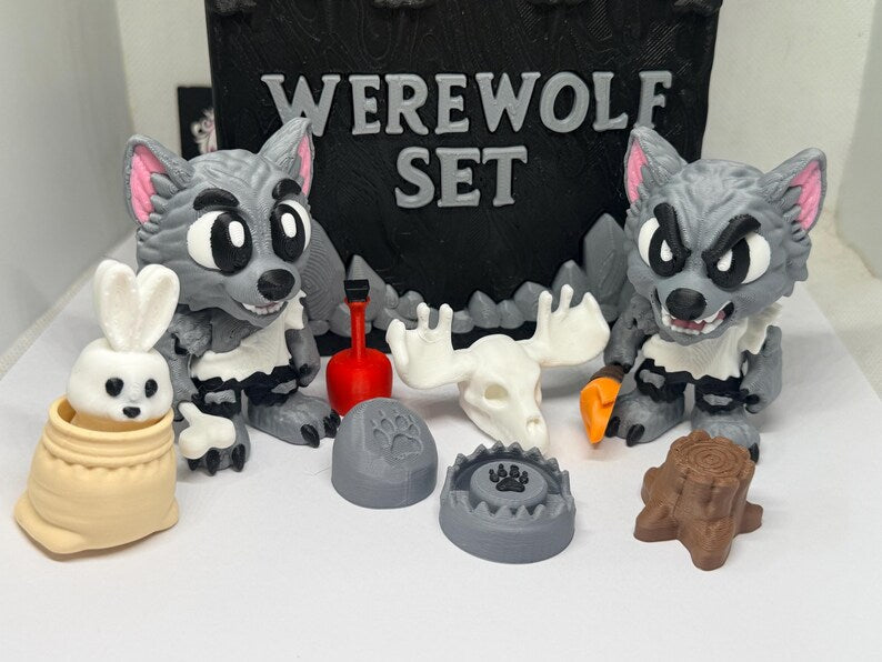 Werewolf spooky Set – Spooky Fun in a Box! 3D printed