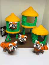 Red Panda Bamboo Village Diorama 3D printed
