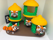 Red Panda Bamboo Village Diorama 3D printed