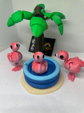 Flamingo Pool Party Clicker Set 3D printed