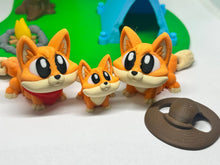 Fox Family Camping Adventure Diorama- 3D printed