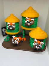 Red Panda Bamboo Village Diorama 3D printed
