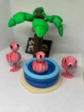 Flamingo Pool Party Clicker Set 3D printed