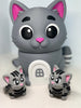3D Mama Cat & Kittens with Cozy Cat Container House