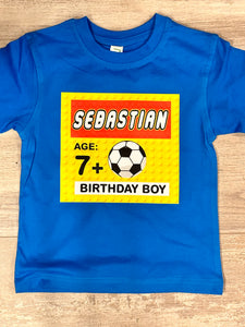 Lego block birthday tshirt