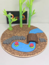 Adorable Panda Family Bamboo Diorama – 3D Printed Collectible