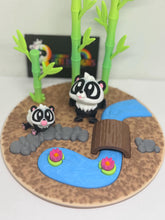 Adorable Panda Family Bamboo Diorama – 3D Printed Collectible