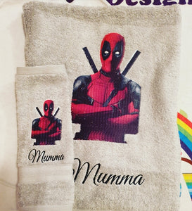 Red Fighting Guy Personalized Towel